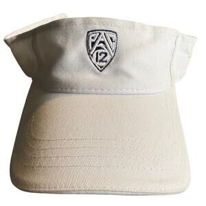 PAC-12 Conference Logo White Visor, NCAA College Sports, NWT